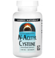 Ацетилцистеїн  Source Naturals N-Acetyl Cysteine 1000 мг 120 таб.