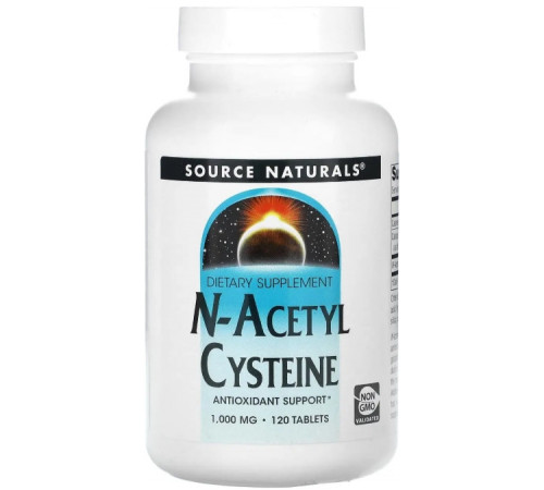 Ацетилцистеїн  Source Naturals N-Acetyl Cysteine 1000 мг 120 таб.