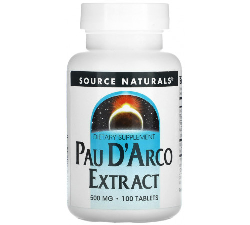 Поу дарко кора мурашиного дерева Source Naturals Pau D'Arco 100 таб