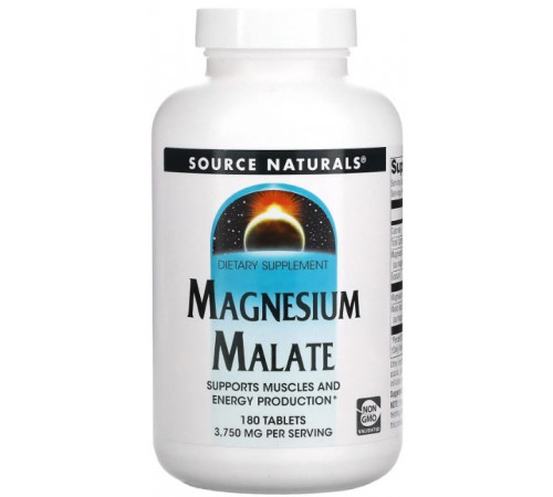 Магний малат Source Naturals Magnesium Malate 1250 мг 180 таблеток