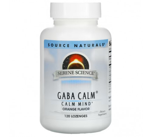 Гамма-аміномасляна кислота Source Naturals Gaba Calm 120 таблеток Апельсин