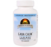 Гамма-аминомасляная кислота Source Naturals GABA Calm 120 таблеток Мята