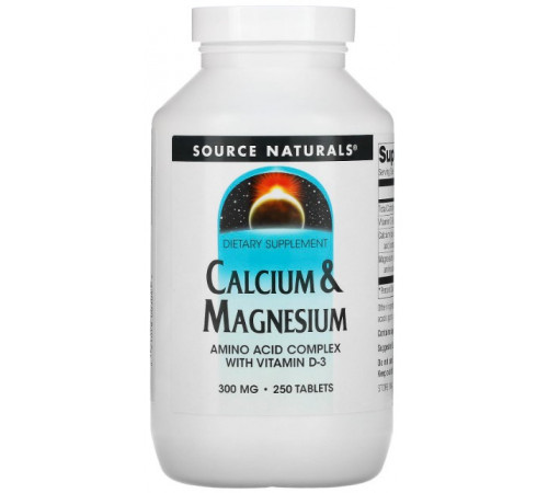 Вітамінно-мінеральний комплекс Source Naturals Кальцій Магній Calcium & Magnesium 300 мг 250 таблеток
