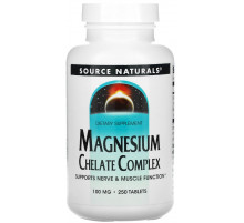 Магний хелат комплекс 100мг Source Naturals Magnesium Chelate 250 таб