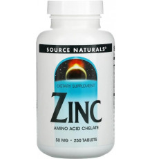 Цинк хелат Source Naturals Zinc 50 мг 250 таб