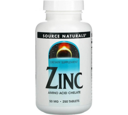 Цинк хелат Source Naturals Zinc 50 мг 250 таб