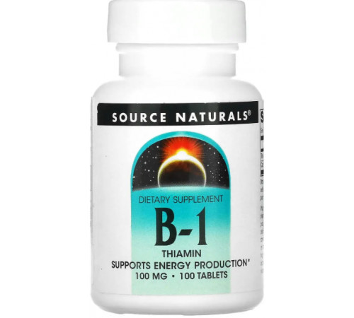 Тіамін вітамін в1 Source Naturals Thiamin 100 таб