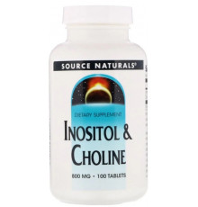 Холін і Інозитол Source Naturals Inositol Choline 800 мг 100 таб