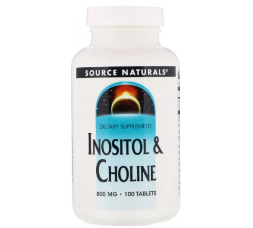 Холін і Інозитол Source Naturals Inositol Choline 800 мг 100 таб