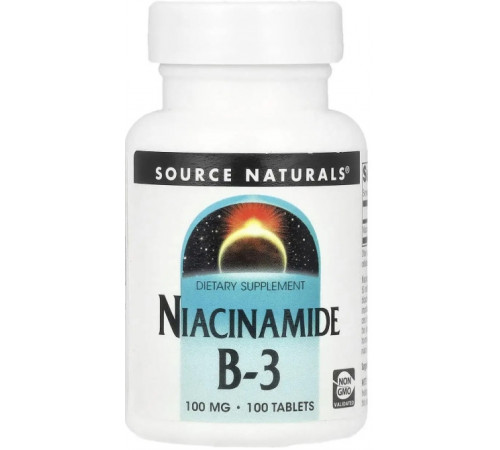 Ніацинамід (В-3) Source Naturals Niacinamide B-3 100 мг 100 таб