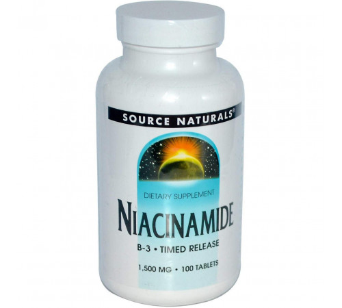 Ниацинамид В3 Source Naturals Niacinamide B-3 100 таб