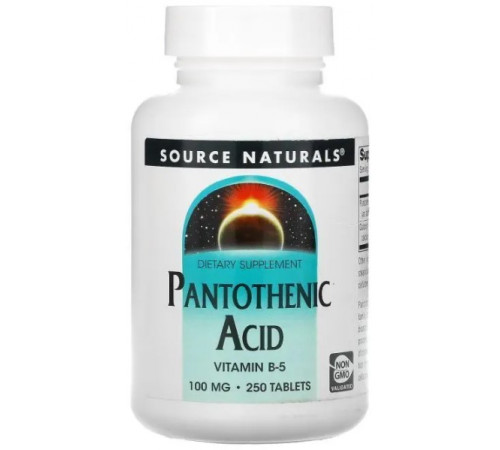 Пантотенова кислота Вітамін В5 Source Naturals Pantothenic Acid 250 таблеток