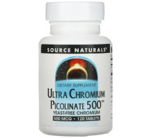 Хром пиколинат Source Naturals Chromium Picolinate 500 мкг 120 таблеток