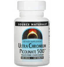 Хром піколінат Source Naturals Chromium Picolinate 500 мкг 120 таблеток