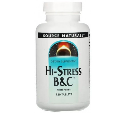 Комплекс від стресу Source Naturals Hi-Stress B&C 120 таблеток