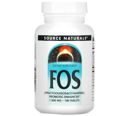 Фруктоолігосахариди Source Naturals FOS 1000 мг 100 таблеток