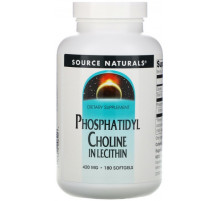 Фосфатидилхолин в лецитине Source Naturals Phosphatidyl Choline 420 мг 180 капсул