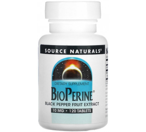 Біоперин Source Naturals Екстракт чорного перцю Bioperine 10 мг 120 таблеток