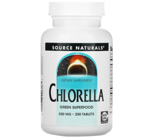 Хлорелла Source Naturals Chlorella 500 мг 200 таблеток