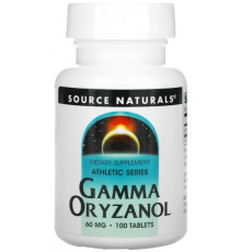 Гамма орізанол Source Naturals Gamma Oryzanol 60 мг 100 таблеток