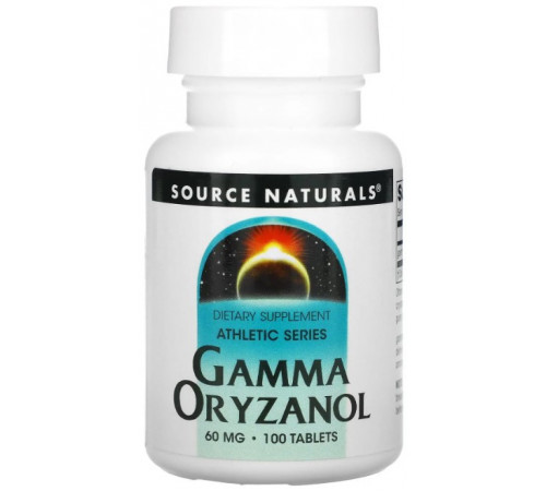 Гамма орізанол Source Naturals Gamma Oryzanol 60 мг 100 таблеток