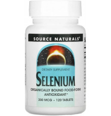 Селен дріжджовий  Source Naturals Selenium 200 мкг 120 таб