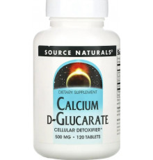 Кальцій Д-глюкарат Source Naturals Calcium D-Glucarate 500 мг 120 таб