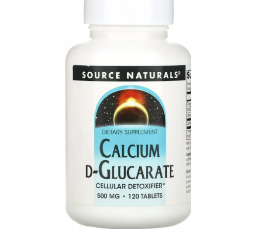 Кальцій Д-глюкарат Source Naturals Calcium D-Glucarate 500 мг 120 таб