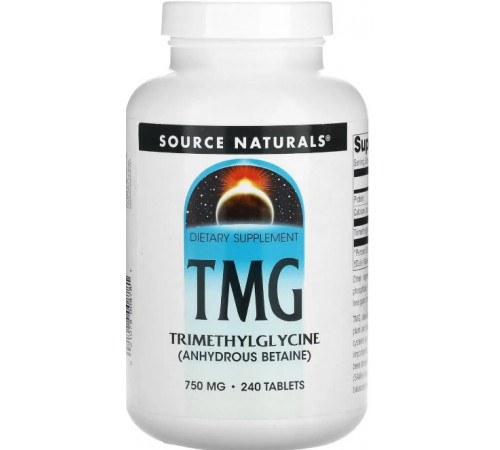 Триметилглицин (ТМГ) Source Naturals TMG 750 мг 240 таб