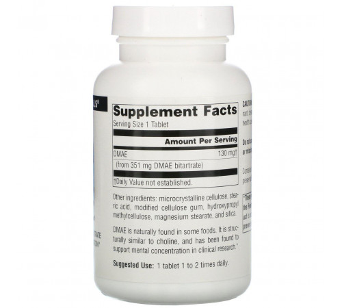 Диметиламіноетанол Source Naturals DMAE 351 мг 200 таблеток