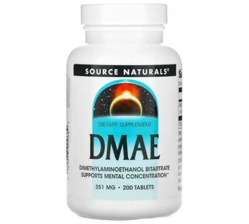 Диметиламіноетанол Source Naturals DMAE 351 мг 200 таблеток