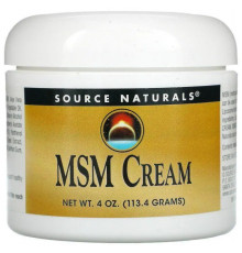 Крем із ліпосомами для пом'якшення та розгладжування шкіри Source Naturals MSM Cream 113,4 г.