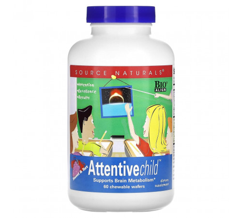 Внимательный ребенок Source Naturals Attentive Child 60 жев таб сладкие