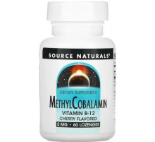 Вітамін В12 (метилкобаламін)  Source Naturals MethylCobalamin 5 мг 60 таб вишня
