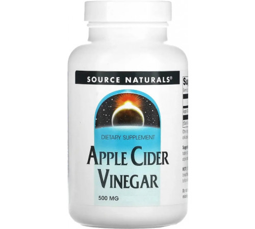 Яблучний оцет Source Naturals Apple Cider Vinegar 500 мг 90 таб