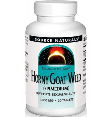 Гірчанка Source Naturals Horny Goat Weed (Epimedium) 1000 мг 30 таб