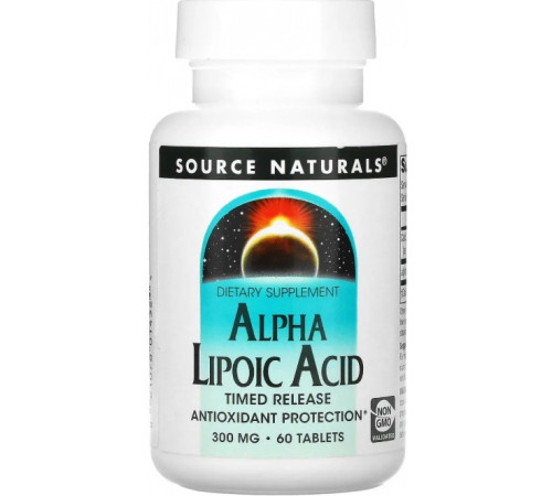 Альфа-ліпоєва кислота  Source Naturals  Alpha Lipoic Acid 300 мг 60 таб