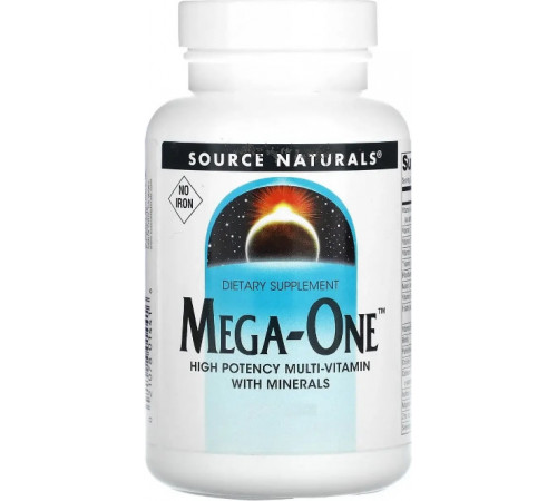 Вітаміни та мінерали без заліза Source Naturals Mega-One 30 табл