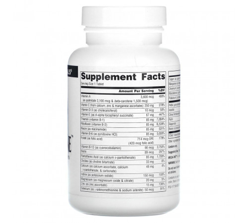Мультивітаміни Source Naturals Вітаміни та мінерали Mega-One 60 таблеток