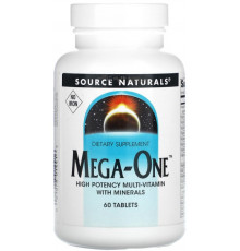 Мультивітаміни Source Naturals Вітаміни та мінерали Mega-One 60 таблеток