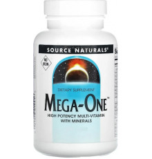 Мультивітаміни та мінерали без заліза Source Naturals Mega-One 90 таб