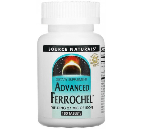 Залізо Source Naturals Advanced Ferrochel 180 таблеток