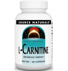 L-карнітин жироспалювач Source Naturals L-Carnitine Metabolic Energy  500 мг 60 капс