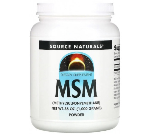 Метилсульфонілметан Source Naturals MSM Powder 1000 гр.