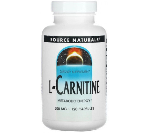 L-карнітин Source Naturals L-Carnitine 500 мг 120 капсул