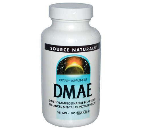 DMAE диметиламіноетанол Source Naturals DMAE 200 капс