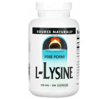 Лізин Source Naturals L-Lysine 500 мг 200 капсул