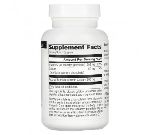 Аскорбіл пальмітат Source Naturals Ascorbyl Palmitate 500 мг 90 капсул