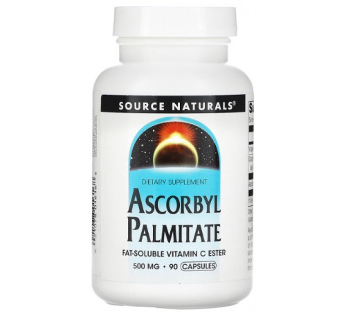 Аскорбіл пальмітат Source Naturals Ascorbyl Palmitate 500 мг 90 капсул