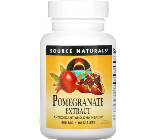 Екстракт гранату Source Naturals Pomegranate Extract 500 мл 60 таб